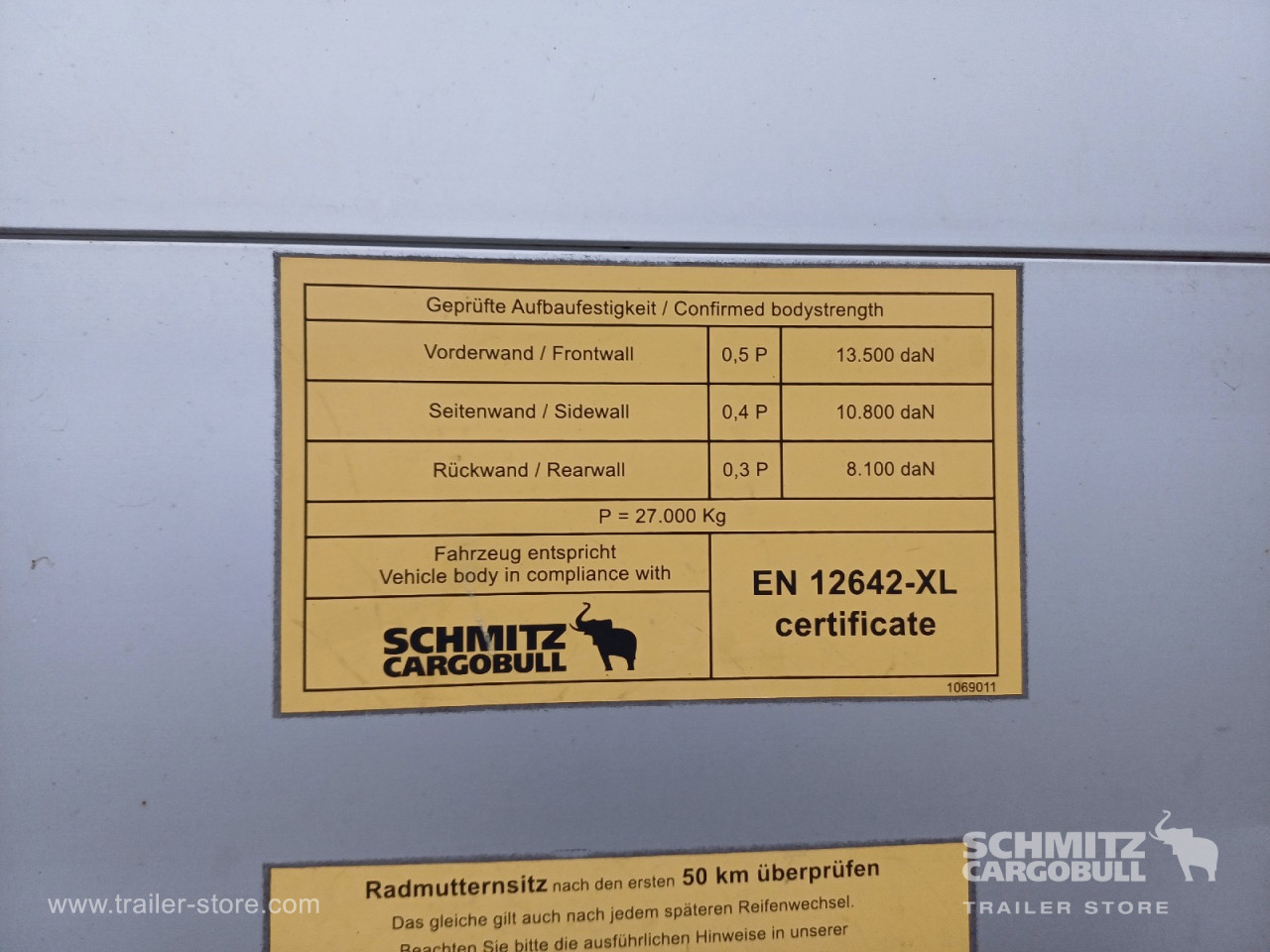 Schmitz Cargobull Curtainsider Standard Staplerhalterung 