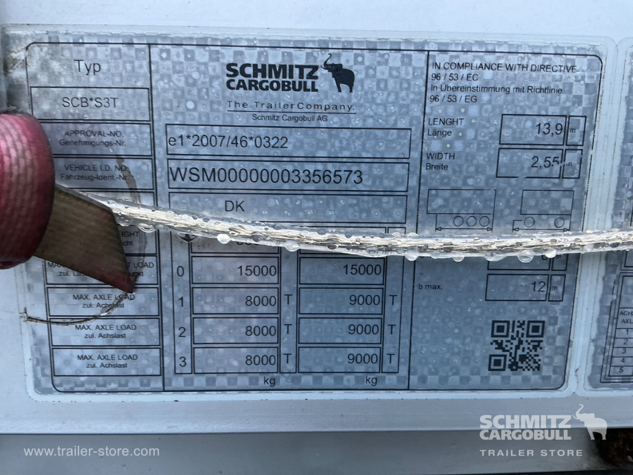 Schmitz Cargobull Curtainsider Standard , Folding wall right 