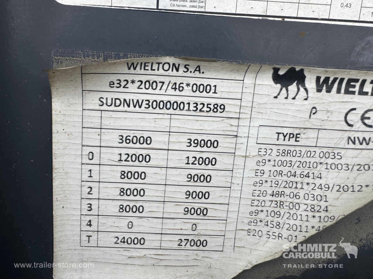 WIELTON Tipper Alu-square sided body 28m³ 