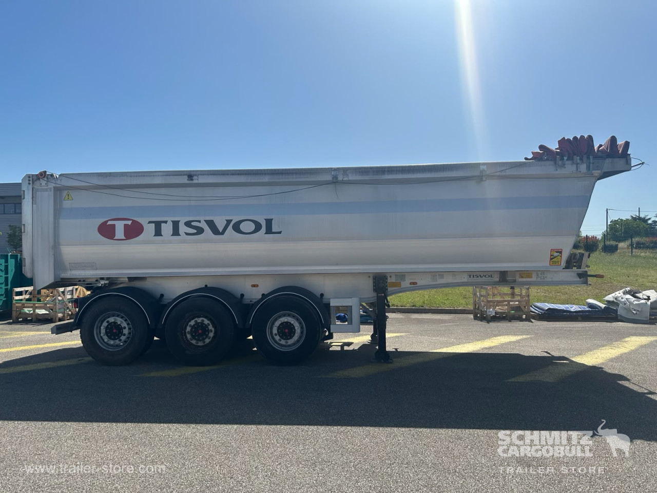 ANDERE Semitrailer Benne acier caisse ronde 